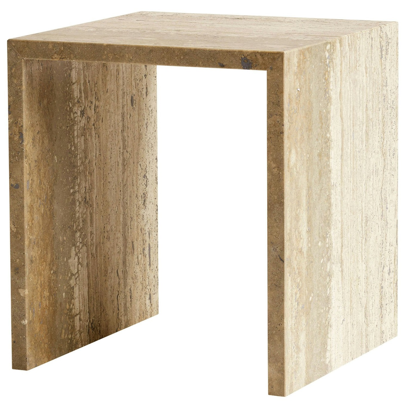 Cube Sivupöytä Travertiini, 45x45 cm