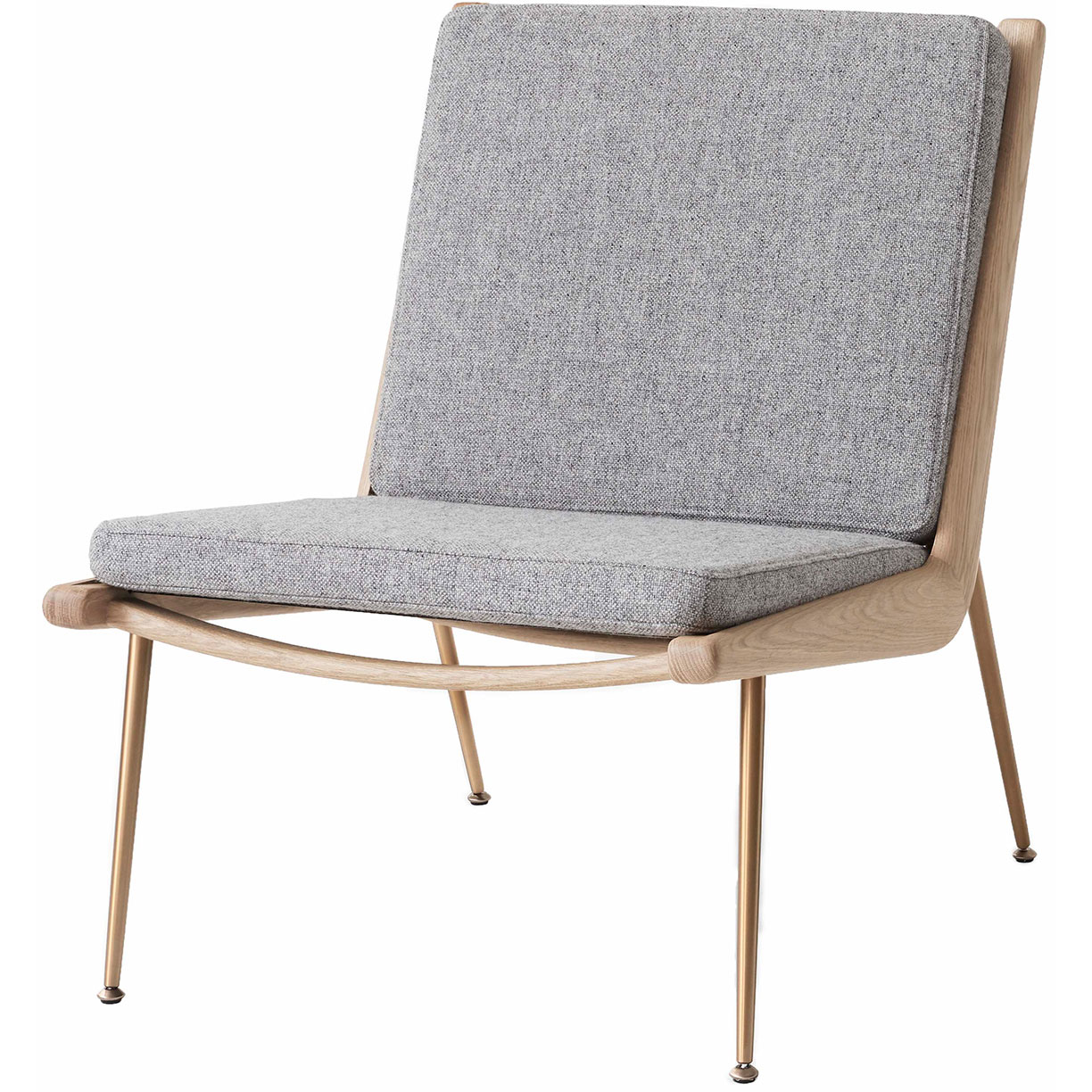Boomerang HM1 Lounge Chair, White Oiled Oak / Hallingdal 130
