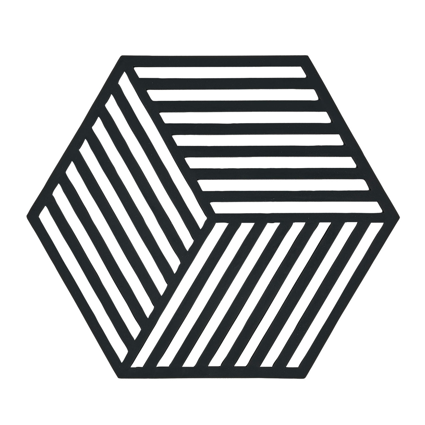 Hexagon Trivet Pannunalunen Musta